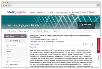 Retirement, Leisure Activity Engagement, and Cognition Among Older Adults in the United States